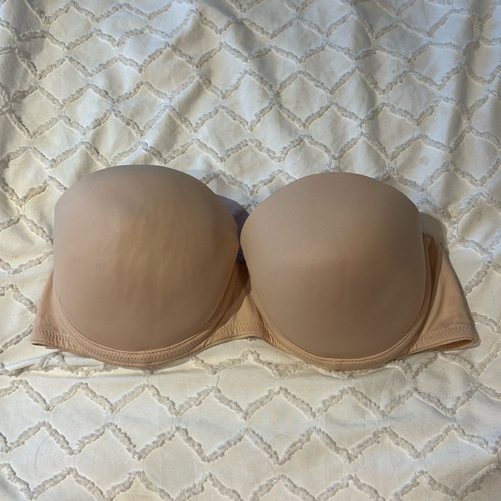 VS pink nude strapless push up bra